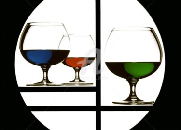 Photography titled "3 verres hommage à…" by Pierre Boillon, Original Artwork, Analog photography
