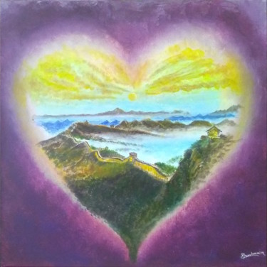 Malerei mit dem Titel "Coeur de Chine.jpg" von Pascal Boulommier, Original-Kunstwerk, Acryl