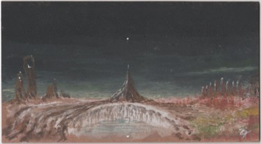 Malerei mit dem Titel "L'étoile divine" von Pascal Boulommier, Original-Kunstwerk, Acryl