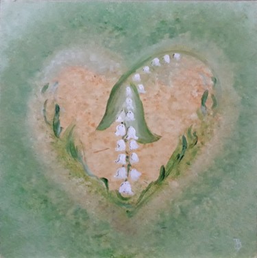 Peinture intitulée "Le coeur serti de m…" par Pascal Boulommier, Œuvre d'art originale, Acrylique