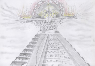 Dessin intitulée "03-mystic condor" par Pascal Boulommier, Œuvre d'art originale, Crayon