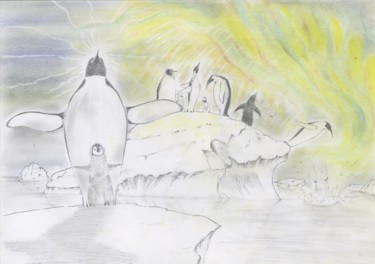 Dessin intitulée "02-l'aurore des man…" par Pascal Boulommier, Œuvre d'art originale, Crayon