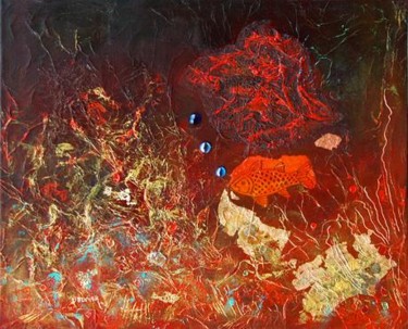 Peinture intitulée "HELP : MORE Fishes…" par Patrice Bucher, Œuvre d'art originale, Huile