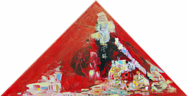 Peinture intitulée "Triangle à deux tro…" par Patrice Bucher, Œuvre d'art originale, Autre