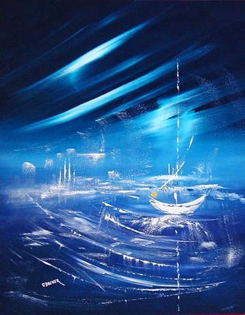Peinture intitulée "Oublié du temps" par Patrice Bucher, Œuvre d'art originale, Huile