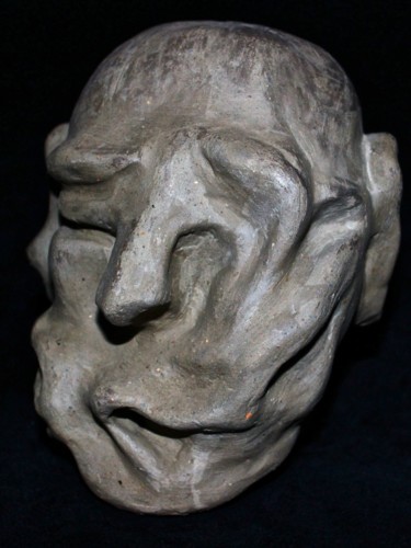 Sculpture intitulée "le masque aztèque" par Priscilla Champelovier, Œuvre d'art originale, Autre