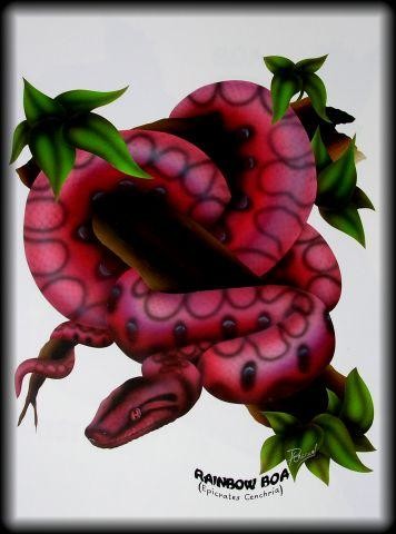 Peinture intitulée "serpent" par Patrick Charuel, Œuvre d'art originale, Huile