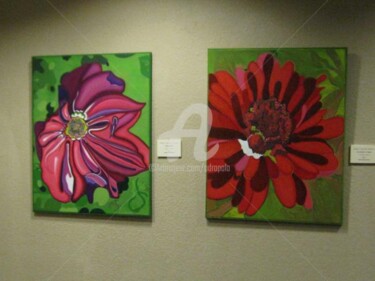 Painting titled ""Flowing Flora" and…" by Drapala Gallery, Original Artwork