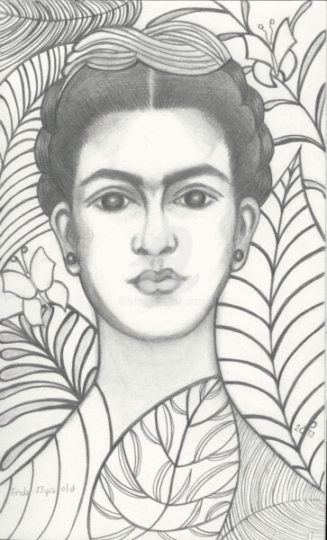 Drawing titled "cropfrida-in-the-ju…" by Drapala Gallery, Original Artwork