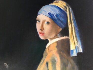 Peinture intitulée "la jeune fille à la…" par Pdu31, Œuvre d'art originale, Huile