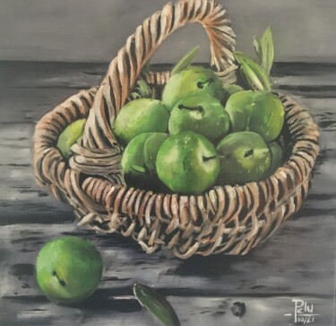 Peinture intitulée "Des prunes..." par Pdu31, Œuvre d'art originale, Huile