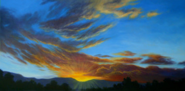 Картина под названием "Rise and Shine" - Vicki Van Vynckt, Подлинное произведение искусства, Масло Установлен на Деревянная…