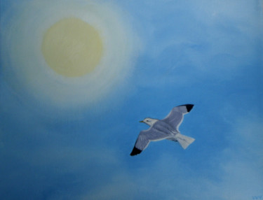Painting titled "Flying High" by Vicki Van Vynckt, Original Artwork, Oil