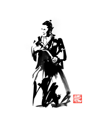 Drawing titled "yojimbo" by Péchane, Original Artwork, Ink