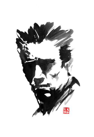 Dessin intitulée "terminator" par Péchane, Œuvre d'art originale, Encre