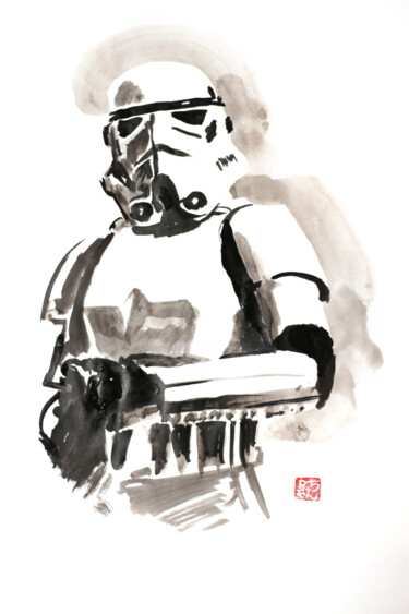 Drawing titled "storm trooper" by Péchane, Original Artwork, Ink