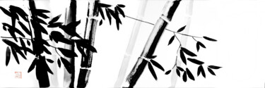 Dessin intitulée "bamboo window" par Péchane, Œuvre d'art originale, Aquarelle