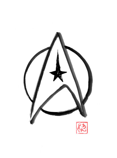 Disegno intitolato "starfleet" da Péchane, Opera d'arte originale, Acquarello