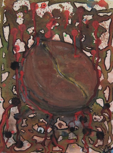 Pintura intitulada "зерно раздора" por Olga Pecherskaia, Obras de arte originais, Aquarela