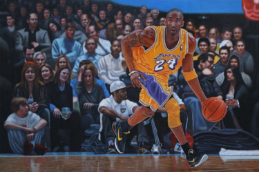 Pittura intitolato "Kobe Bryant Lakers" da Peda Radovanovic, Opera d'arte originale, Olio
