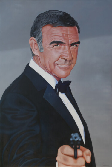 Pintura titulada "James Bond 007" por Peda Radovanovic, Obra de arte original, Oleo