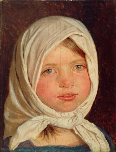 「Petite fille de Hor…」というタイトルの絵画 Peder Severin Krøyerによって, オリジナルのアートワーク, オイル