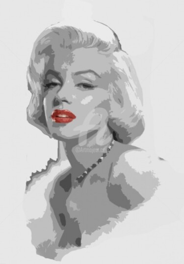 Painting titled "Marilyn Monroe 6" by Pedja, Original Artwork, Acrylic
