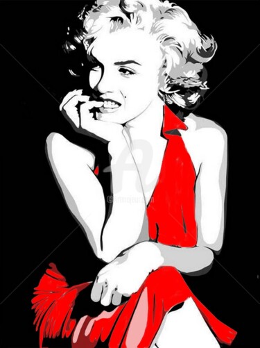 Pittura intitolato "Marilyn Monroe.jpg" da Pedja, Opera d'arte originale, Acrilico