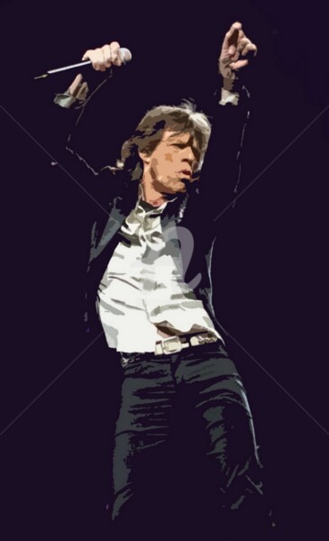 Painting titled "Mick Jagger.jpg" by Pedja, Original Artwork, Acrylic
