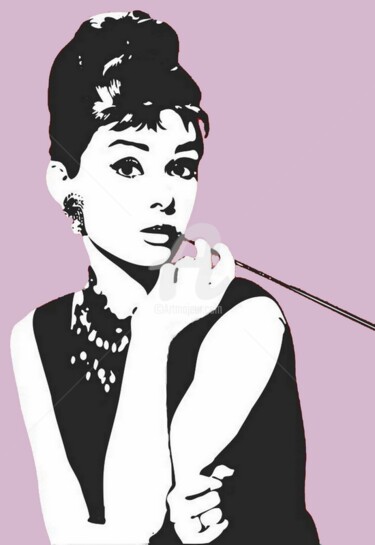 Painting titled "Audrey Hepburn.jpg" by Pedja, Original Artwork, Acrylic