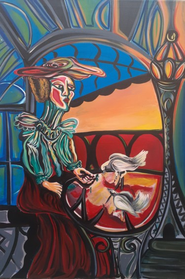 Pintura titulada "La Parissina" por Jorge Alejandro Pedrido, Obra de arte original, Acrílico