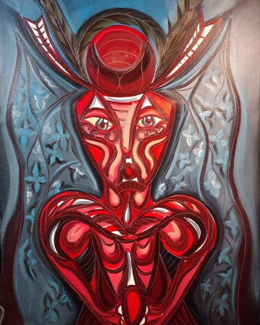 Pintura titulada "La viuda." por Jorge Alejandro Pedrido, Obra de arte original, Oleo