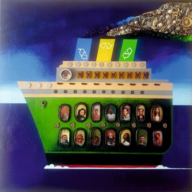 Collages intitulée "Cruzeiro de alguns…" par Pedro Andrade, Œuvre d'art originale, Acrylique