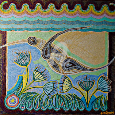 Schilderij getiteld "HUMMINGBIRD" door Casas  D`Liz, Origineel Kunstwerk, Acryl