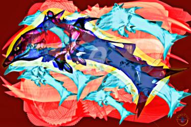 Arts numériques intitulée "" RED SEA "" par Casas  D`Liz, Œuvre d'art originale, Peinture numérique