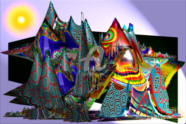 Digital Arts titled "THE FIRST SUNRISE I…" by Casas  D`Liz, Original Artwork, 3D Modeling