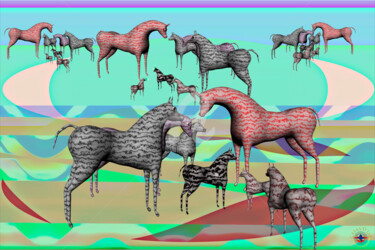 Arte digitale intitolato "" ALPHA MALES AND T…" da Casas  D`Liz, Opera d'arte originale, Modellazione 3D