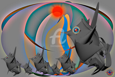 Artes digitais intitulada "DOG BAT" por Casas  D`Liz, Obras de arte originais, Pintura digital