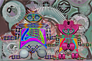 Digital Arts titled "" PARTY COSTUME "" by Casas  D`Liz, Original Artwork, Digital Painting