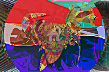 Digital Arts titled "" SACRED HORSE "" by Casas  D`Liz, Original Artwork, Digital Painting