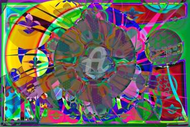 Digitale Kunst mit dem Titel "" DIVINE FLOWERS "" von Casas  D`Liz, Original-Kunstwerk, Digitale Malerei