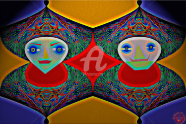 Digitale Kunst mit dem Titel ""IMPERIAL COUPLE"" von Casas  D`Liz, Original-Kunstwerk, Digitale Malerei