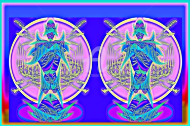 Digitale Kunst mit dem Titel "TWINS BROTHERS" von Casas  D`Liz, Original-Kunstwerk, Digitale Malerei