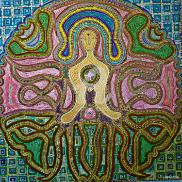 Peinture intitulée "MEDITATION" par Casas  D`Liz, Œuvre d'art originale, Acrylique