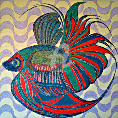 「BETA FISH」というタイトルの絵画 Casas  D`Lizによって, オリジナルのアートワーク, アクリル