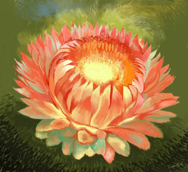 Artes digitais intitulada "Flower - always ali…" por Pedro Sá, Obras de arte originais, Trabalho Digital 2D