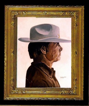 Painting titled "Cowboy" by Pedro De La Montaña, Original Artwork