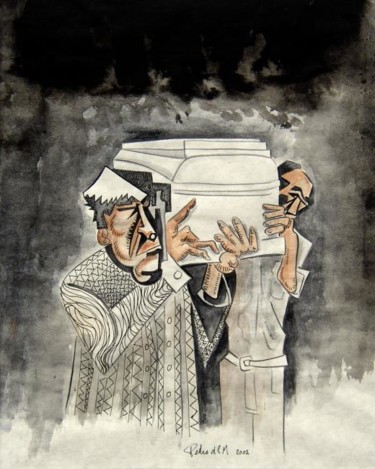 Painting titled "Funeral" by Pedro De La Montaña, Original Artwork