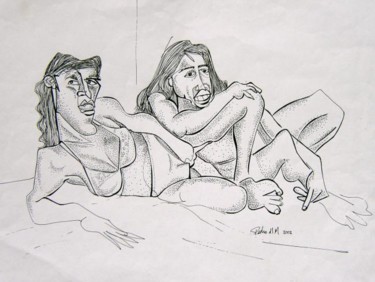 Painting titled "Couple of ??" by Pedro De La Montaña, Original Artwork