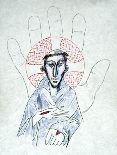 Drawing titled "monk-01.jpg" by Pedro De La Montaña, Original Artwork